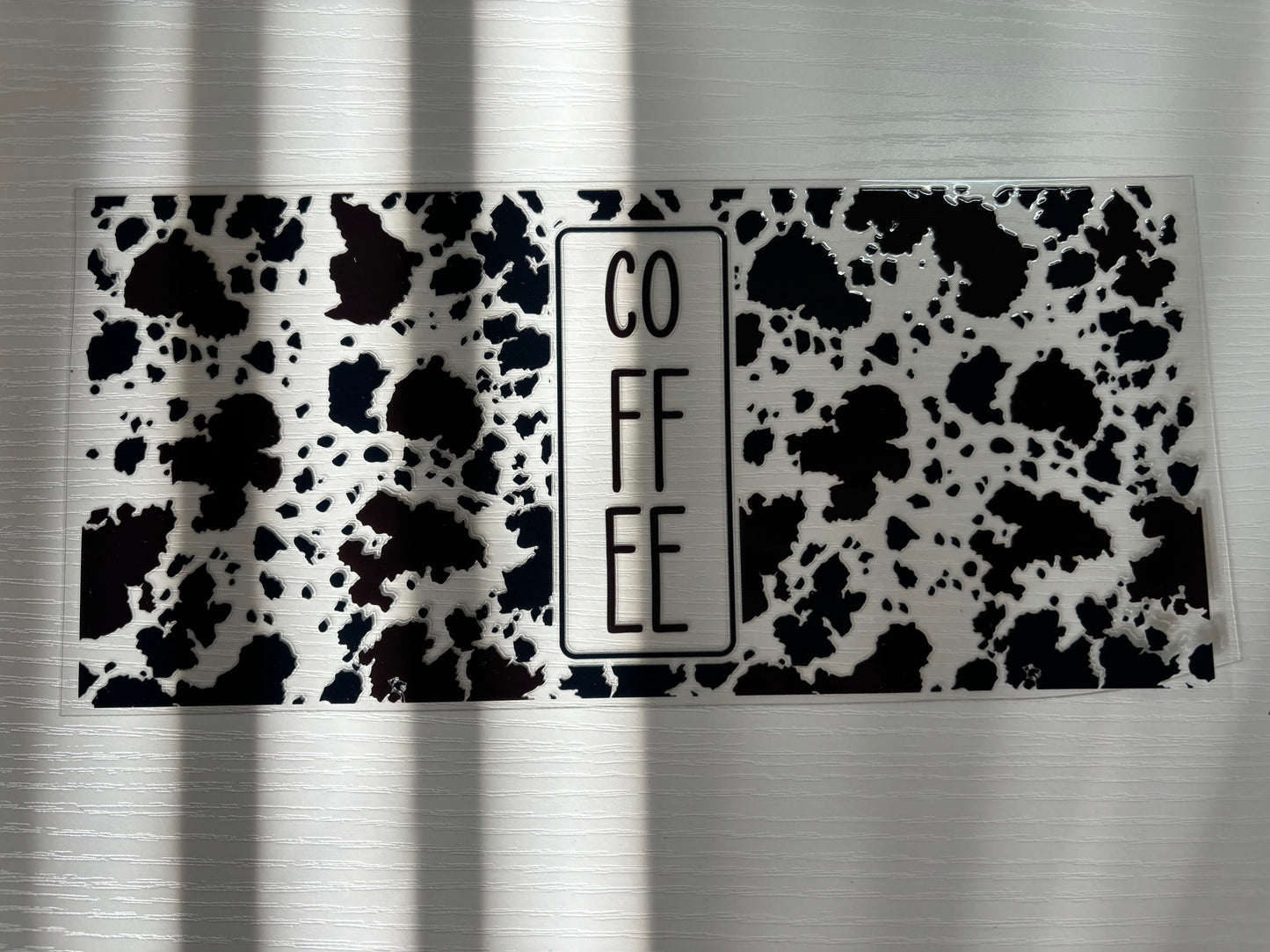 cowprint coffee 16oz decal